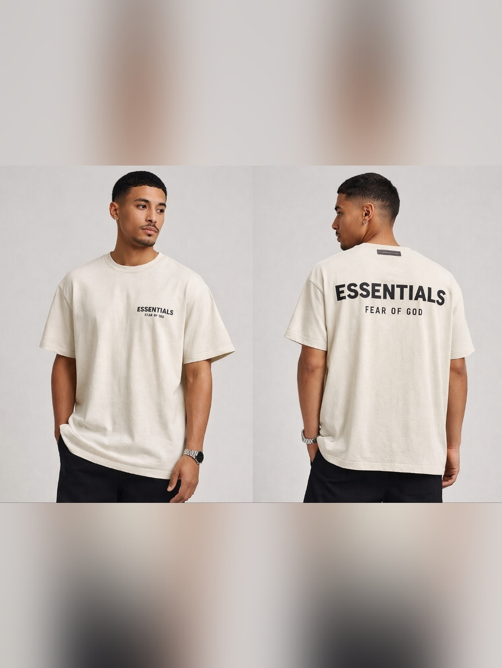 Fear of God Essentials T-Shirt Cream XL Boxy Fit